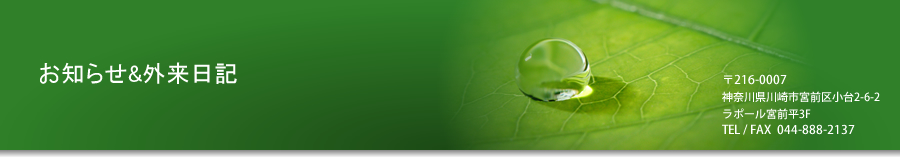お知らせ・外来日記